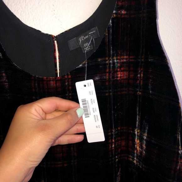 J.CREW tartan plaid velvet tank - Picture 6 of 8